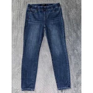 Liverpool Skinny Crop Pull-On‎ Jeans Dark Wash Denim Comfort Stretch Size 6